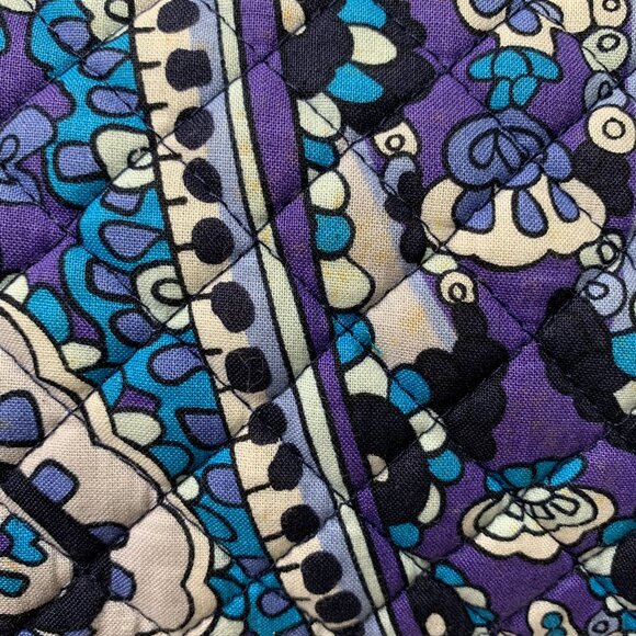 Vera Bradley Purple Blue Floral Fabric Shoulder Bag - Picture 6 of 9
